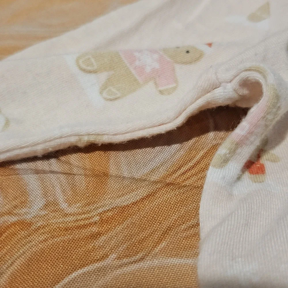 Angel Dear Gingerbread Christmas Ruffle Footie Sleeper 3-6M Bamboo